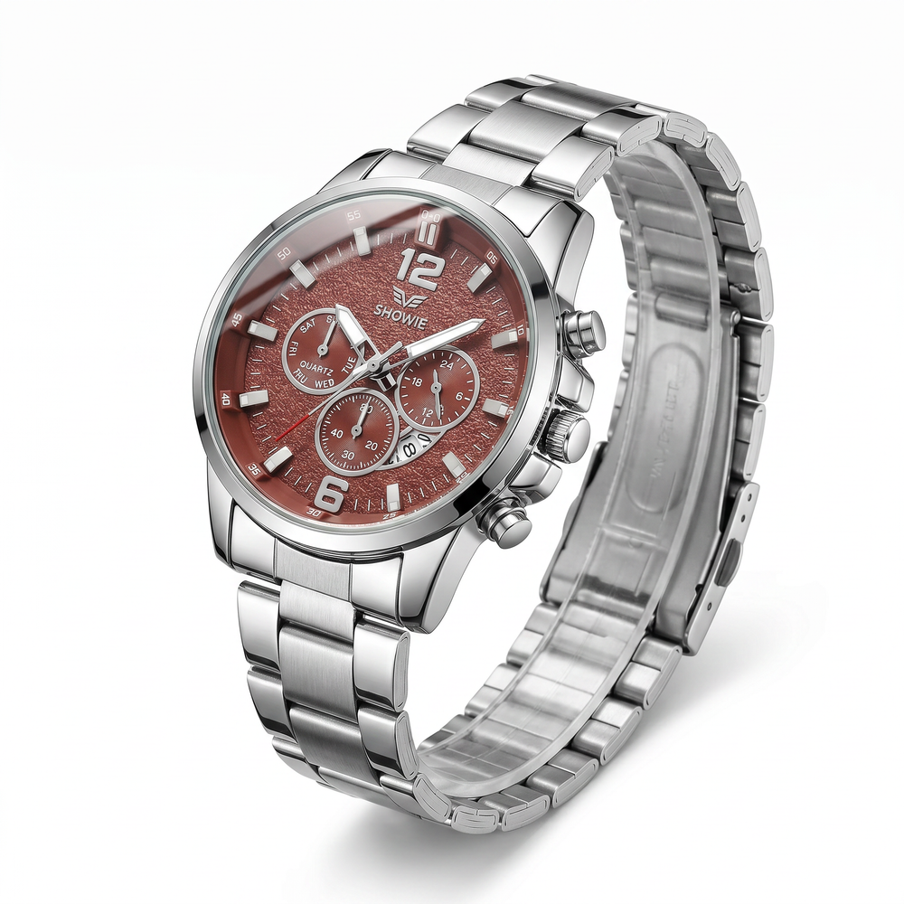 The Gentleman's Quartz Watch with brown strap