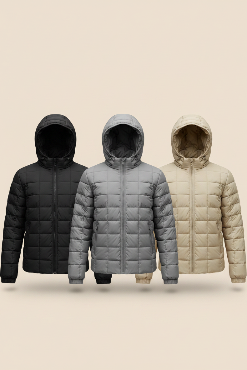 Men's Jacket Short Warm Hooded Cotton Jacket Men